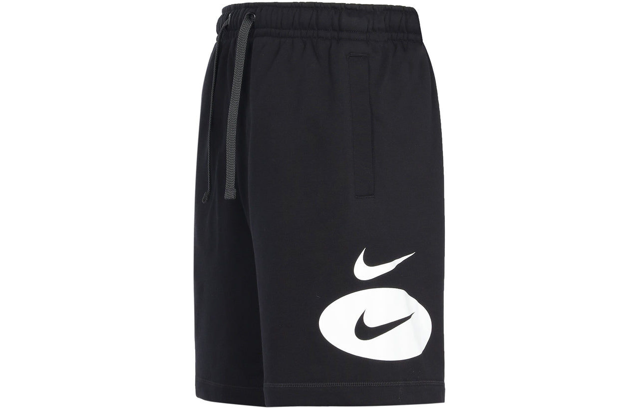 Nike Sportswear Contrasting Colors Logo Loose Lacing Casual Shorts Black DM5488-010