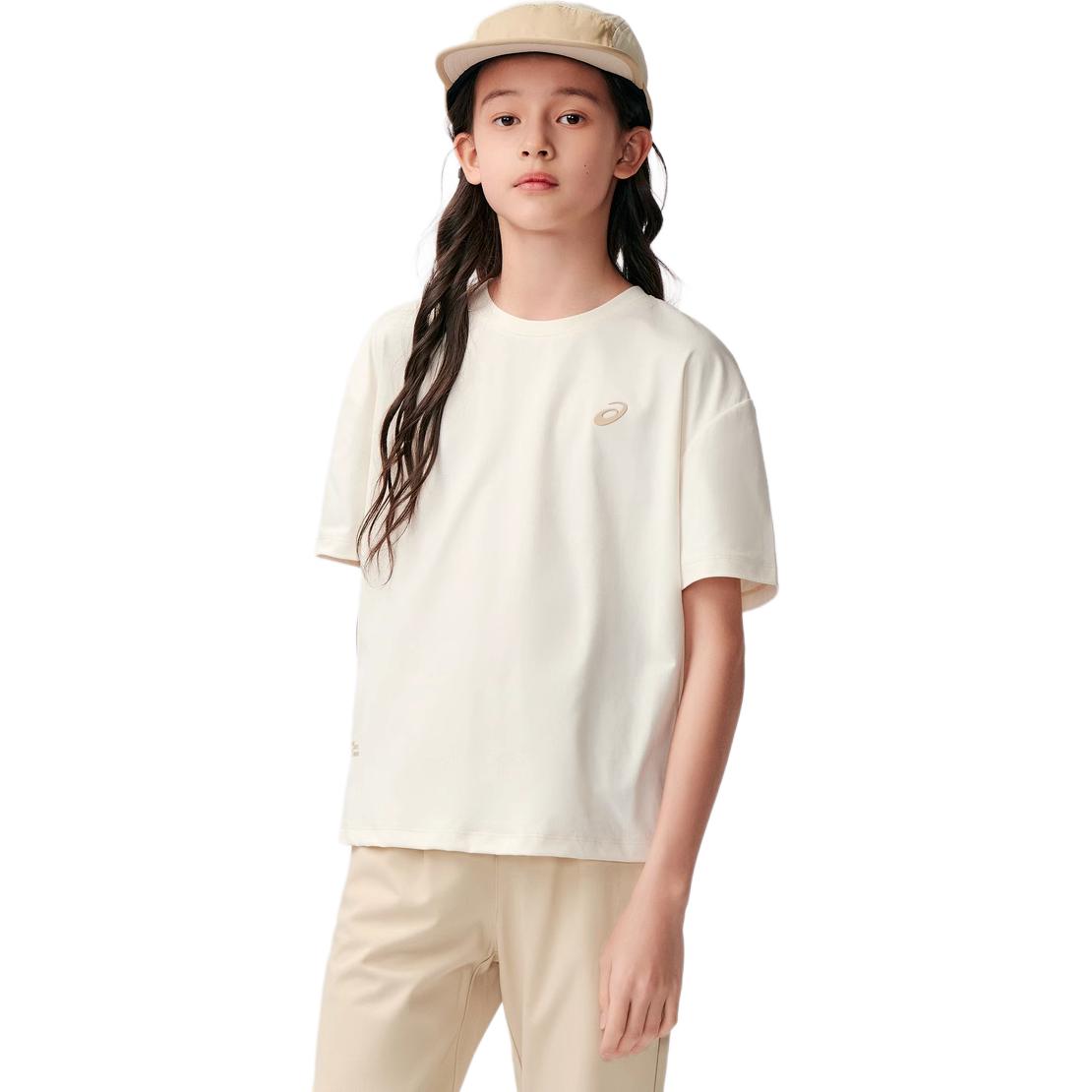 (GS) ASICS Short Sleeved Logo T-Shirt 'Beige' 332241174045