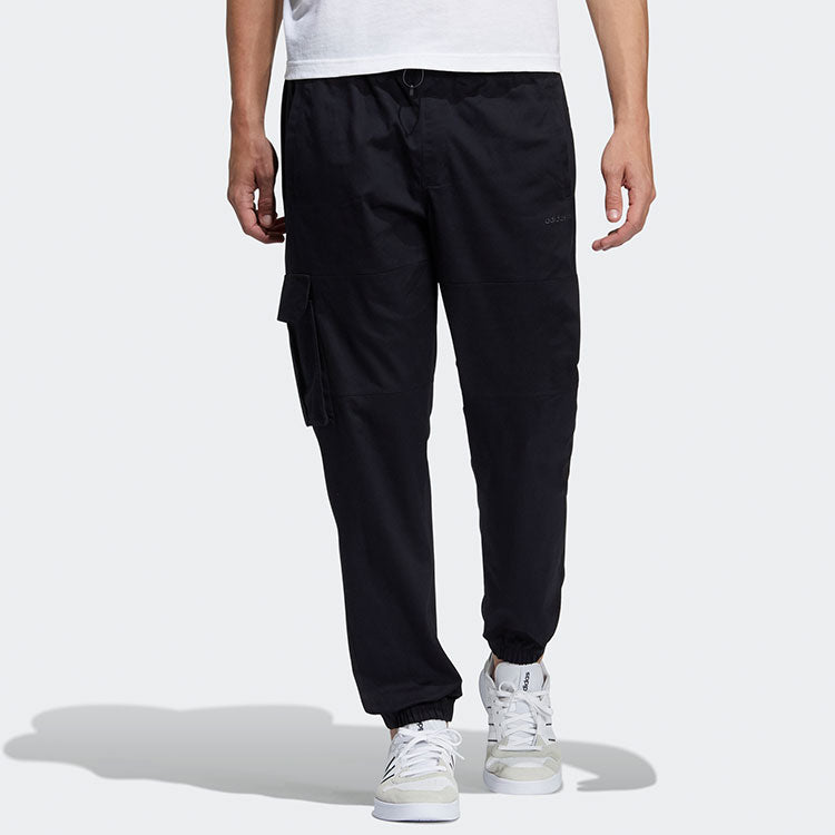 Men's adidas neo Sw Wvn Tp Big Pocket Bundle Feet Sports Pants/Trousers/Joggers Black H45221