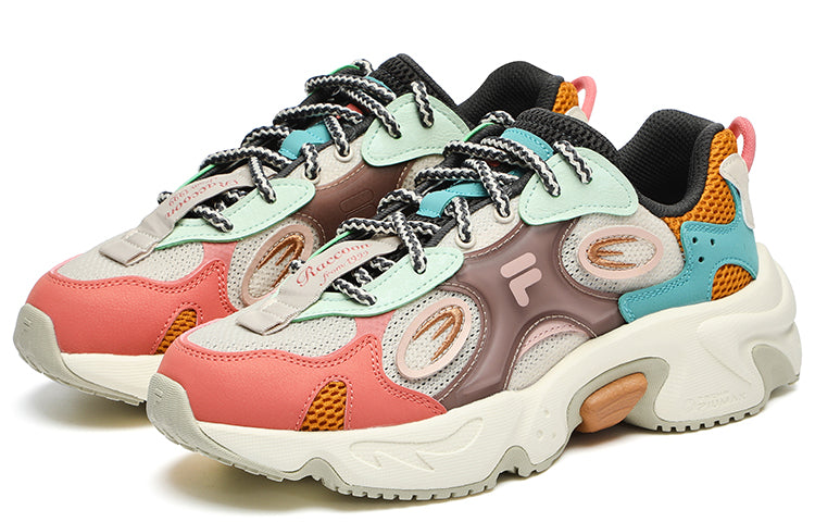 (WMNS) FILA FUSION Raccoon Sneakers 'Orange Aqua' T12W231121FBL
