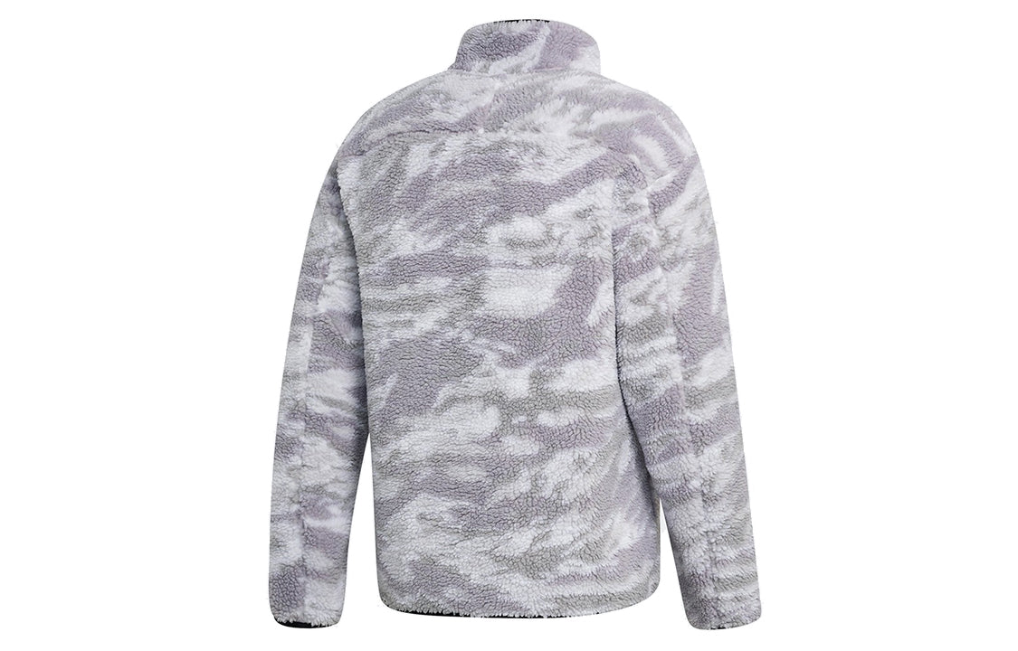 adidas Xplr Sherpa F Reversible Outdoor Sports Jacket Gray GE9912
