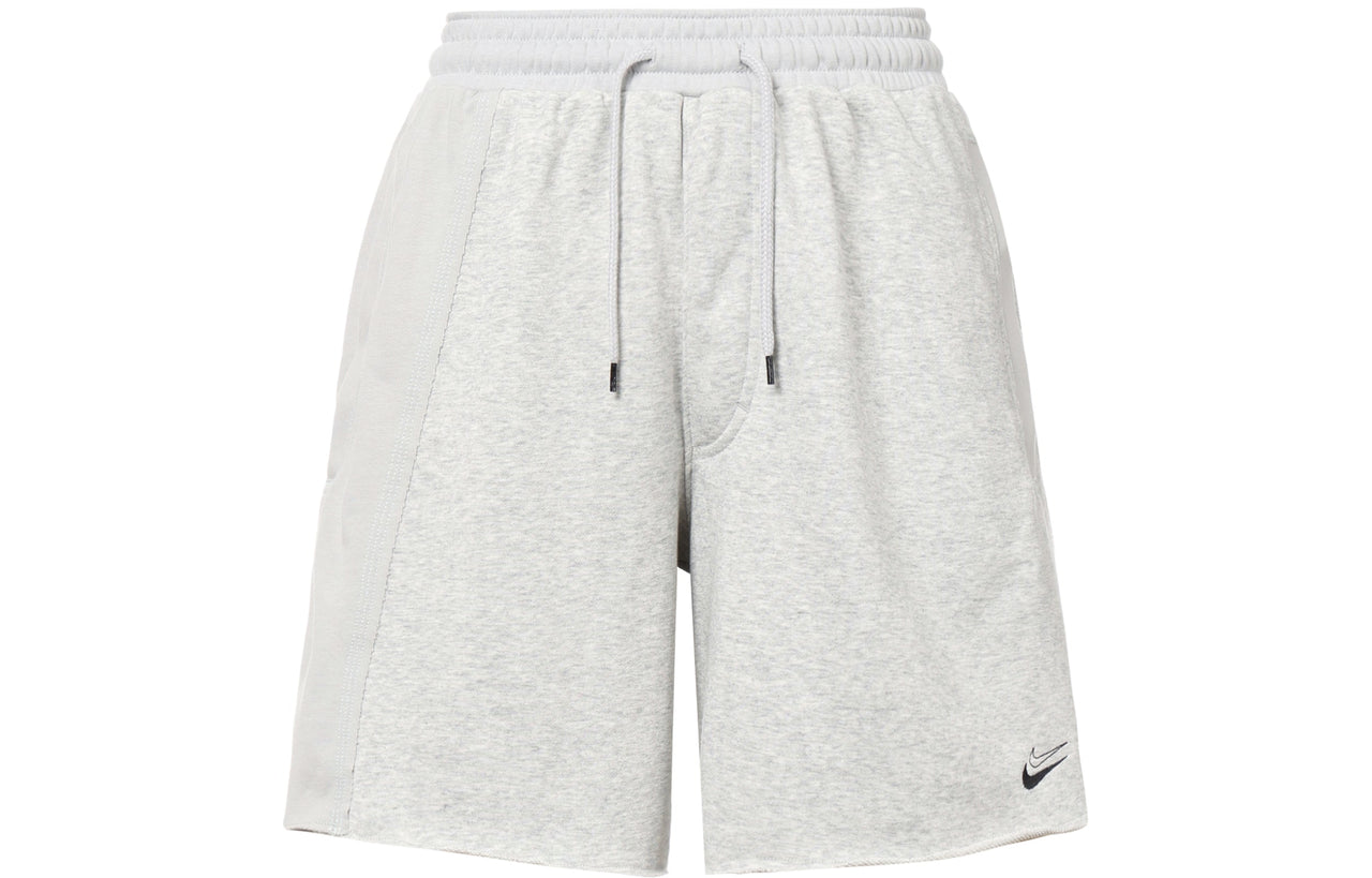 Nike Durant French Terry Breathable Sports Drawstring Solid Color Splicing Embroidered Alphabet Loose Shorts Gray DH7374-050