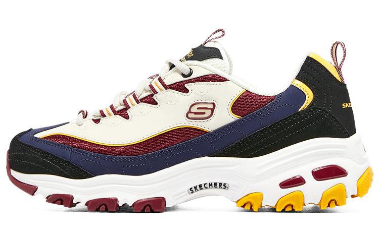(WMNS) Skechers D'LITES 1.0 Running Shoes 'White Navy Red' 149781-NTBG