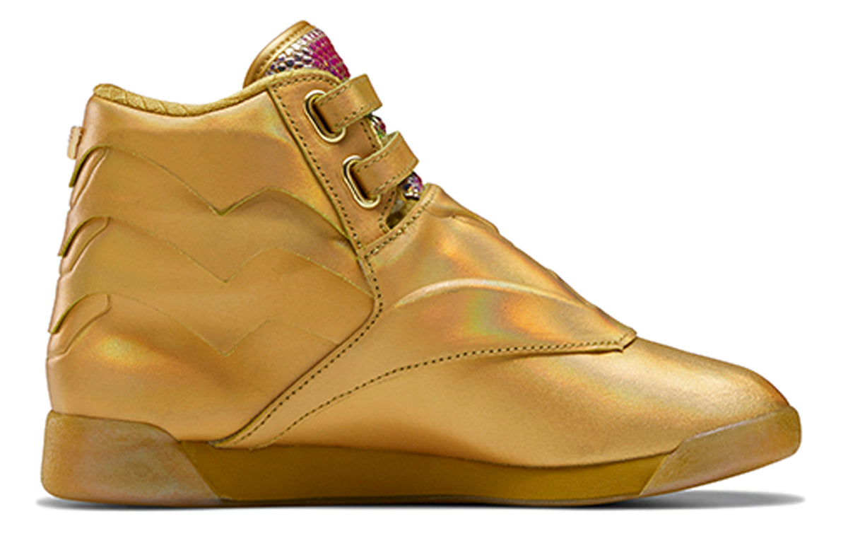 (WMNS) Reebok Wonder Woman 1984 x Freestyle Hi 'Golden Eagle Armor' FW4667