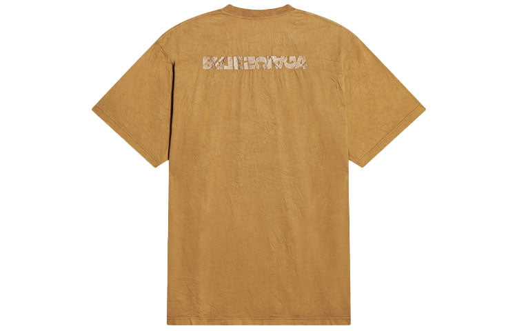 Balenciaga Logo T-Shirt Medium Fit 'Beige' 612966TLVB39504