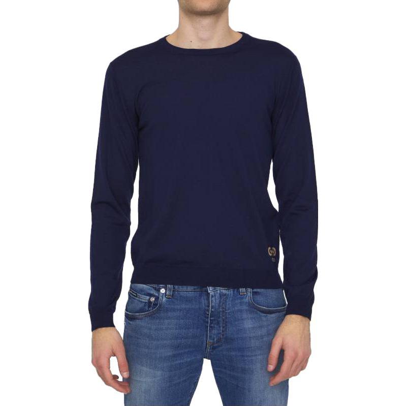Gucci Wool Sweater With Horsebit Intarsia 'Blue' 730974-XKCOR-4011