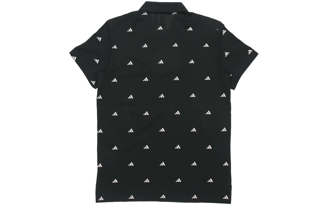 adidas Sports Short-sleeve POLO Shirt Men BlackWhite FT2802