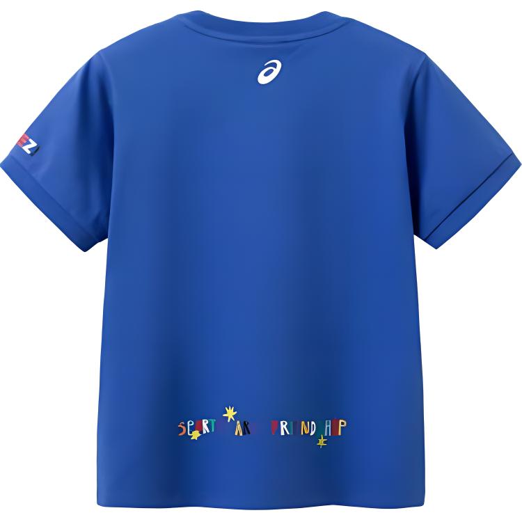 (GS) ASICS Casual Print T-shirt 'Blue' 332241173039-8851