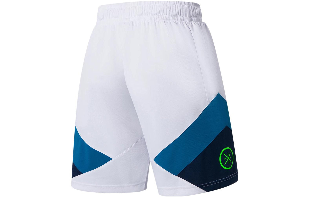 Li-Ning Way Of Wade Dloading Logo Basketball Shorts 'White Blue' AAPS041-10