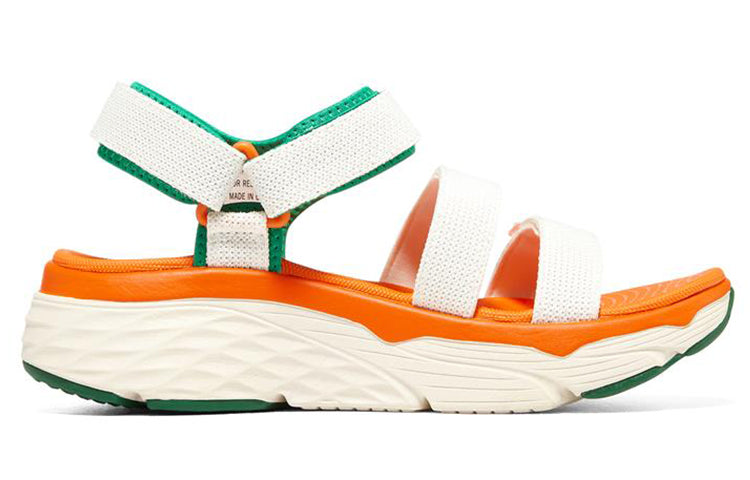 (WMNS) Skechers Max Cushioning 'White Orange Green' 896132-OWGN
