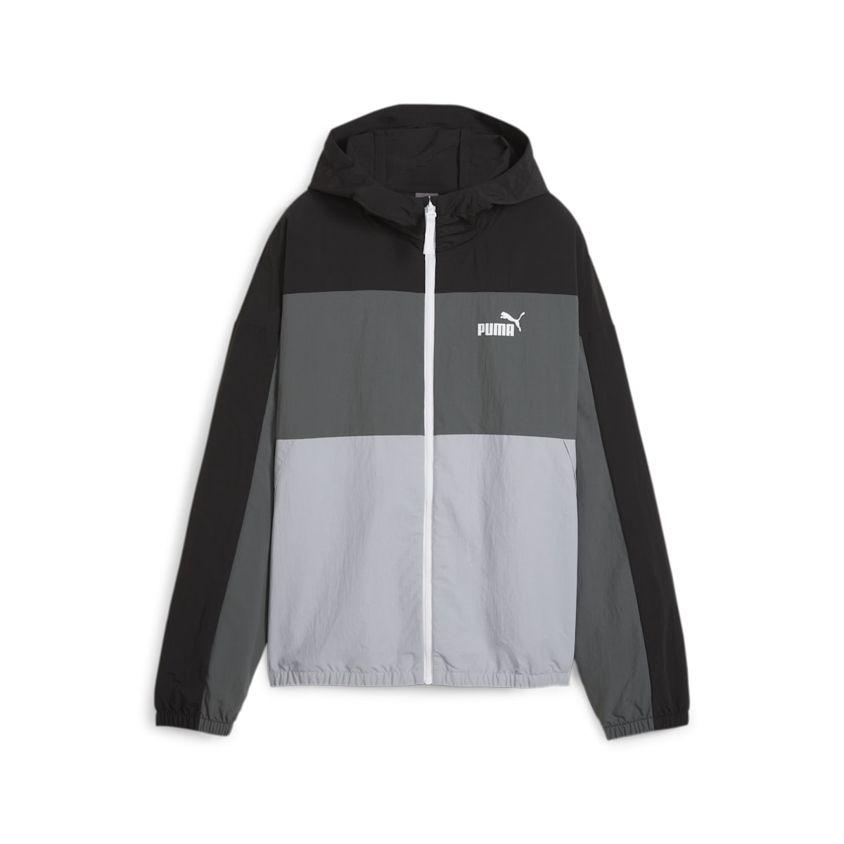 (WMNS) PUMA Oversized Hooded Windbreaker 'Grey' 675372-52