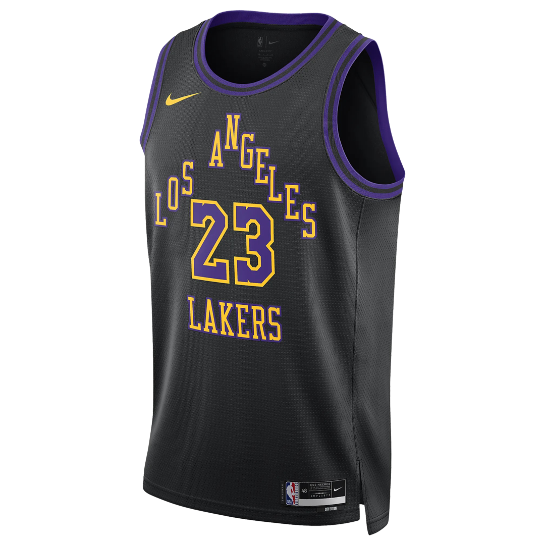 Nike NBA Lebron James Los Angeles Lakers 2023/24 City Edition Swingman Jersey #23 DX8506-012