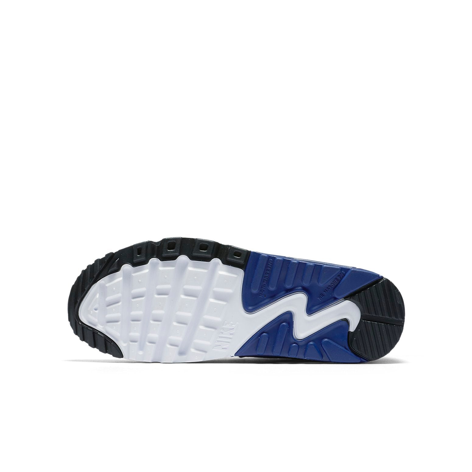 (GS) Nike Air Max 90 LTR Leather Low-Top White/Blue 833412-105