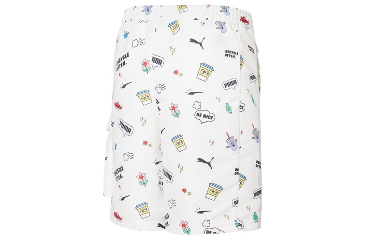 PUMA Awareness Cargo Woven Shorts 'White Black' 532038-02