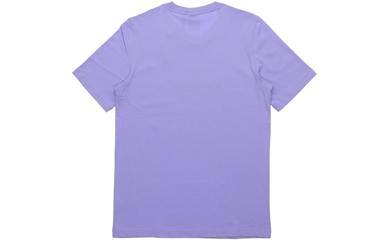 adidas originals Trefoil Casual Sports Logo Printing Knit Short Sleeve Purple GN3481