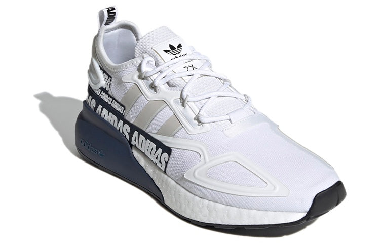 adidas ZX 2K Boost 'Bold Logo Graphic - White Navy' FX7036