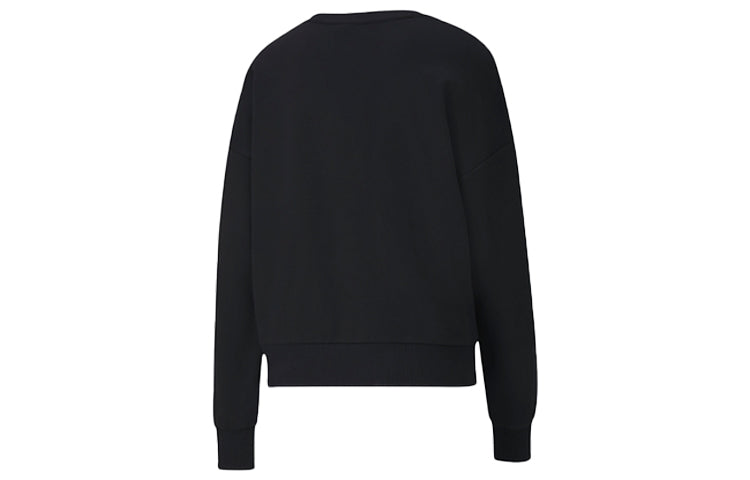 (WMNS) PUMA Casual Printing Round Neck Black 597405-71