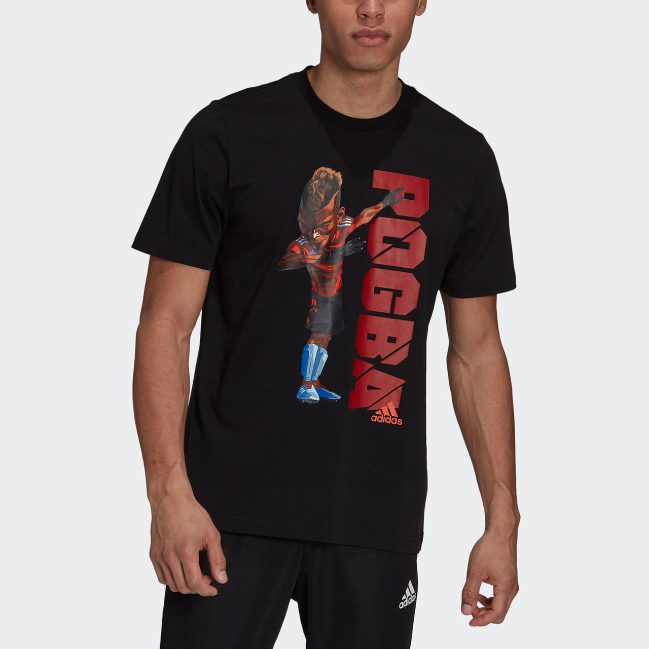 adidas Pogba Icon T M Soccer/Football Sports Short Sleeve Black HA5458