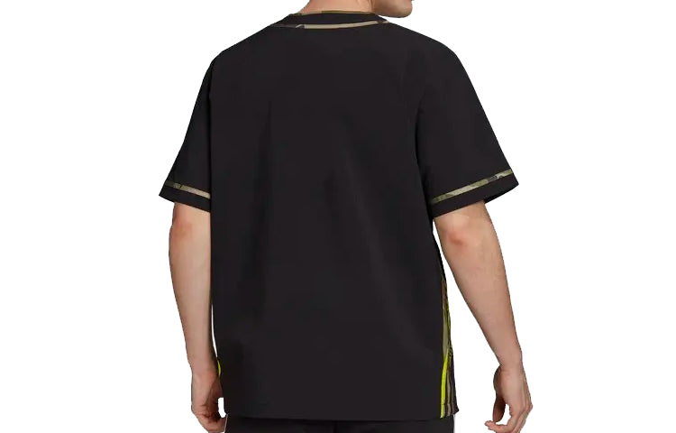 adidas originals Athleisure Casual Sports Breathable Short Sleeve Shirt Black GK5912