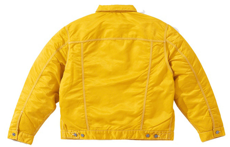 Supreme FW19 Week 9 x Levis Nylon Trucker Jacket Crossover Denim Unisex Yellow SUP-FW19-840