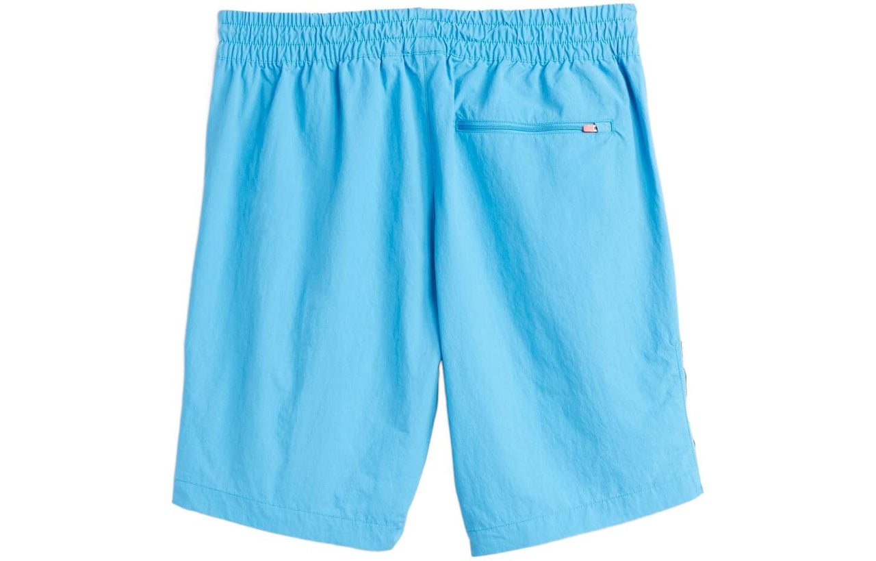 Men's adidas originals Stripe Logo Embroidered Lacing Shorts Blue HA1289