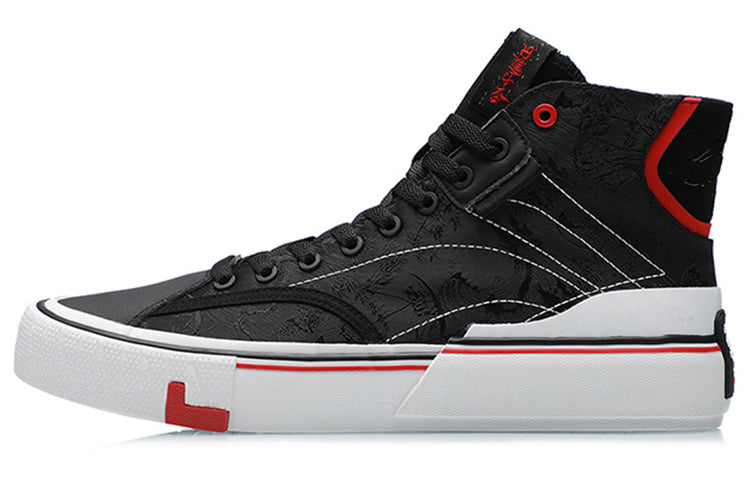Li-Ning Canvas Hi Shoes 'Black Red' AECR007-1