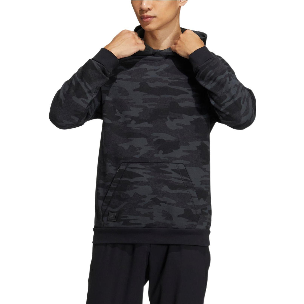 adidas Camouflage Kangaroo Pocket Hooded Long Sleeves Hoodie Men's Black HG3235