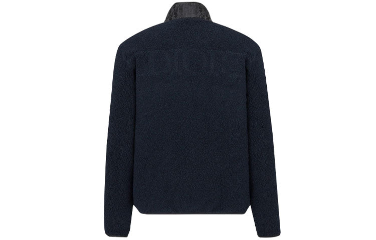 DIOR SS21 Logo Print Casual Hooded Sweatshirt For Men Blue 113J405A0678_C585