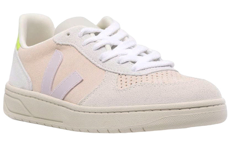 Veja V-10 Low-Top Sneakers 'Beige Light Purple Neon Yellow' VX0302805A