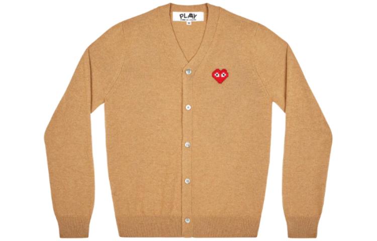 COMME des GARCONS PLAY Cardigan Invader Emblem 'Camel' AZ-N084-051-3