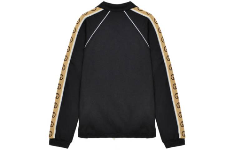 Gucci SS20 Side Sleeve Logo Striped Oversized Knitted Jacket For Men Black 598861XJBZ8-1082