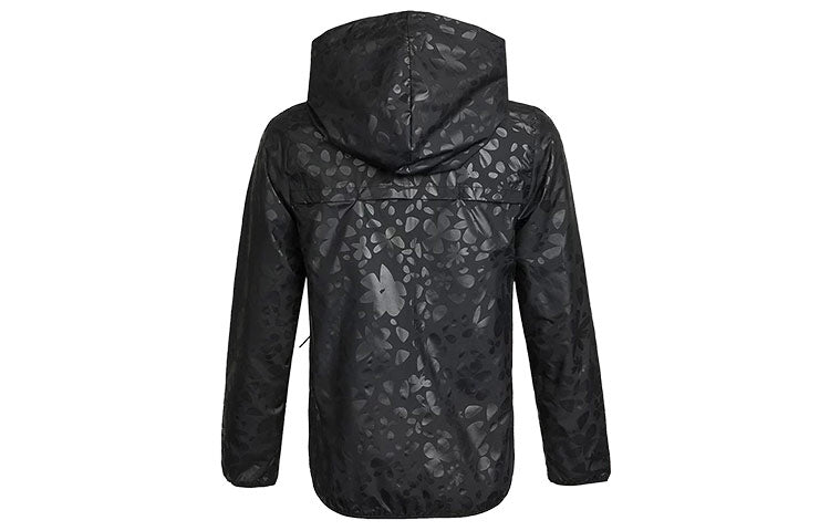 (WMNS) adidas Logo Solid Color Woven Zipper Hooded Jacket Black GQ0616
