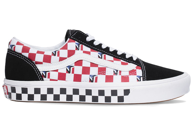 Vans Comfycush Old Skool Dimension In Checkerboard 'Black Red Blue' VN0A3WMA1NG