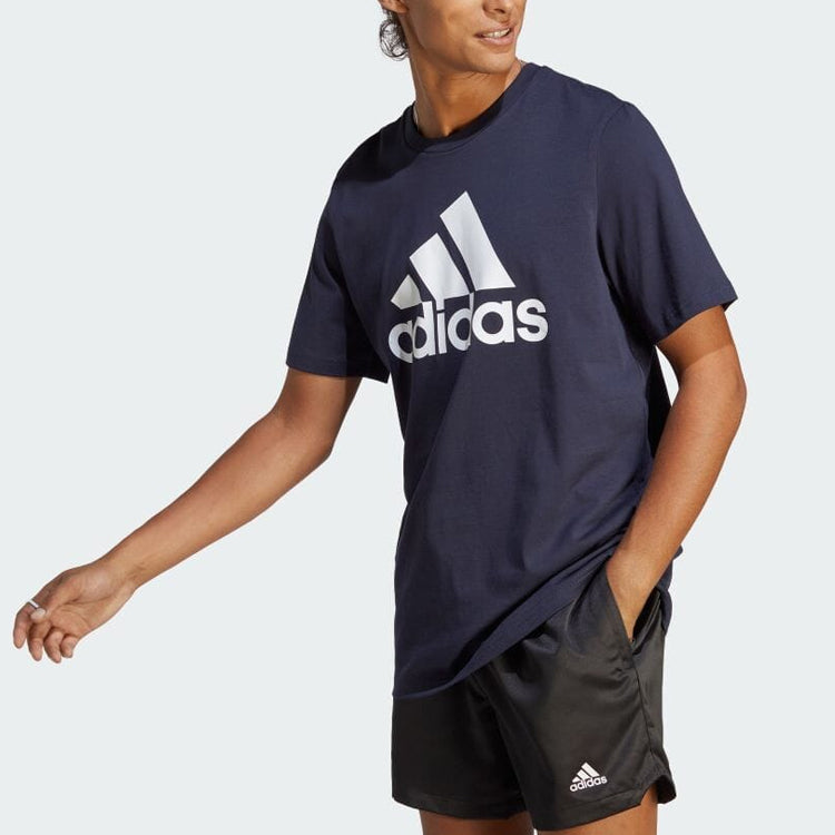 adidas Essentials Single Jersey Big Logo T-shirt 'Navy' IC9348
