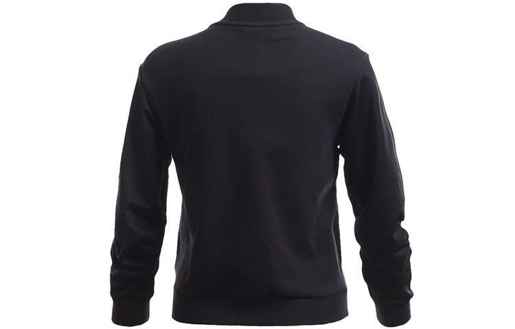 (WMNS) adidas neo Knit Stand Collar Sports Cardigan Jacket Black AJ8621