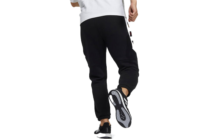 Men's adidas Logo Printing Knit Bundle Feet Sports Pants/Trousers/Joggers Black H39222