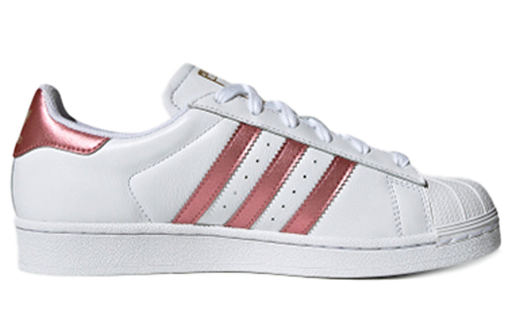 (WMNS) adidas originals SUPERSTAR 'White Red' FU9308
