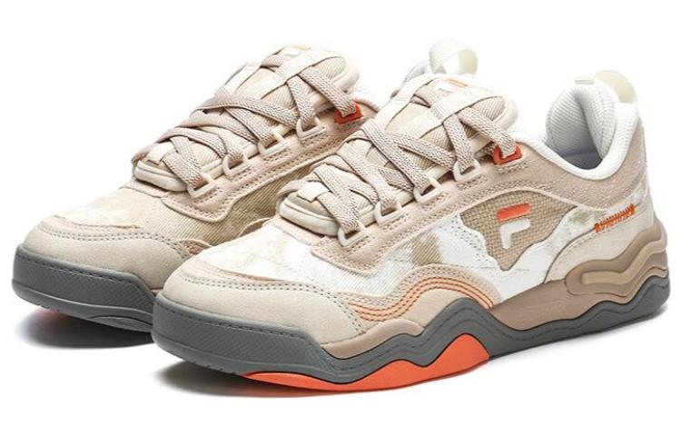 (WMNS) FILA FUSION Kick Sneakers 'Brown White Orange' T12W312201FTA