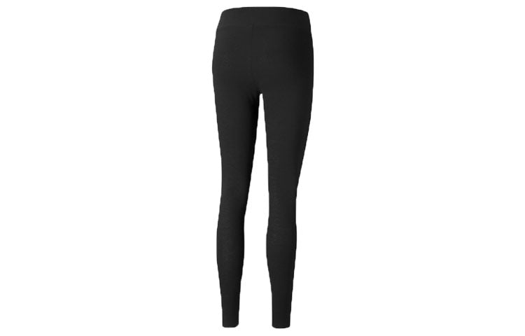 (WMNS) PUMA Holiday Leggings Logo Sports Training gym pants Black 847692-51