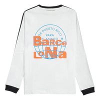 adidas x Bad Bunny DtMF Tour Merch Barcelona Long-Sleeved Relaxed T-Shirt 'White' LH0418