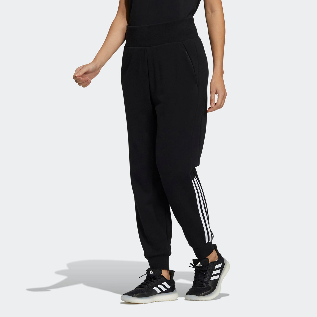 (WMNS) adidas Str W Pt Comf Solid Color Athleisure Casual Sports Long Pants/Trousers Black H09702