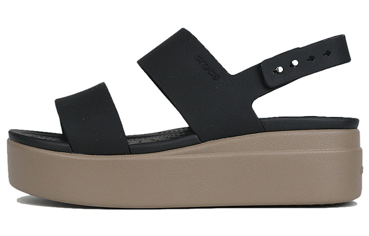 (WMNS) Crocs Brooklyn Thick Sole Black Sandals 'Black' 206453-07H