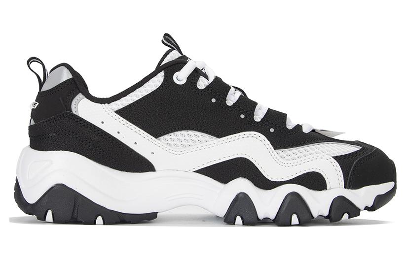 (WMNS) Skechers Sport D'Lites 2.0 Shoes 'Black White' 896210-BKW