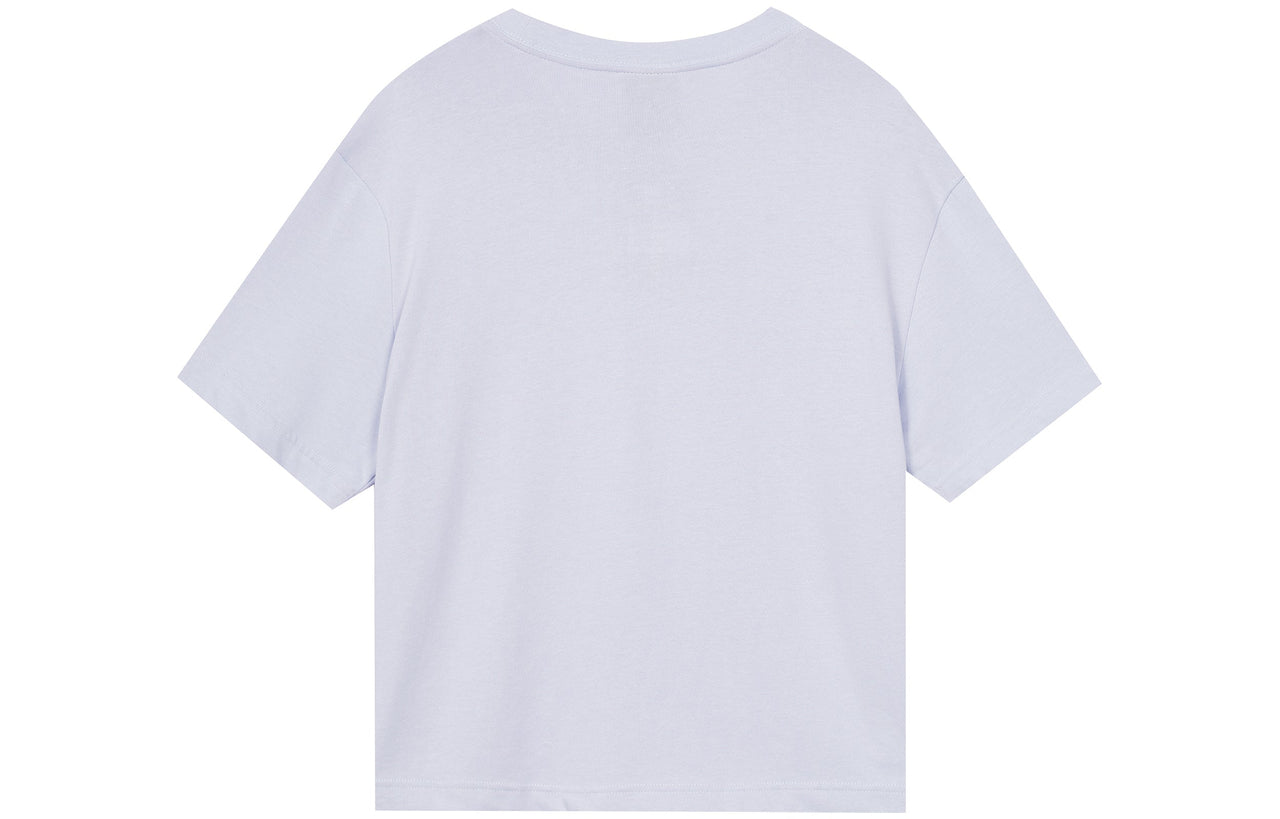 (WMNS) Nike Sportswear Swoosh 3D Logo Loose Breathable Round Neck Short Sleeve Purple CZ8912-576