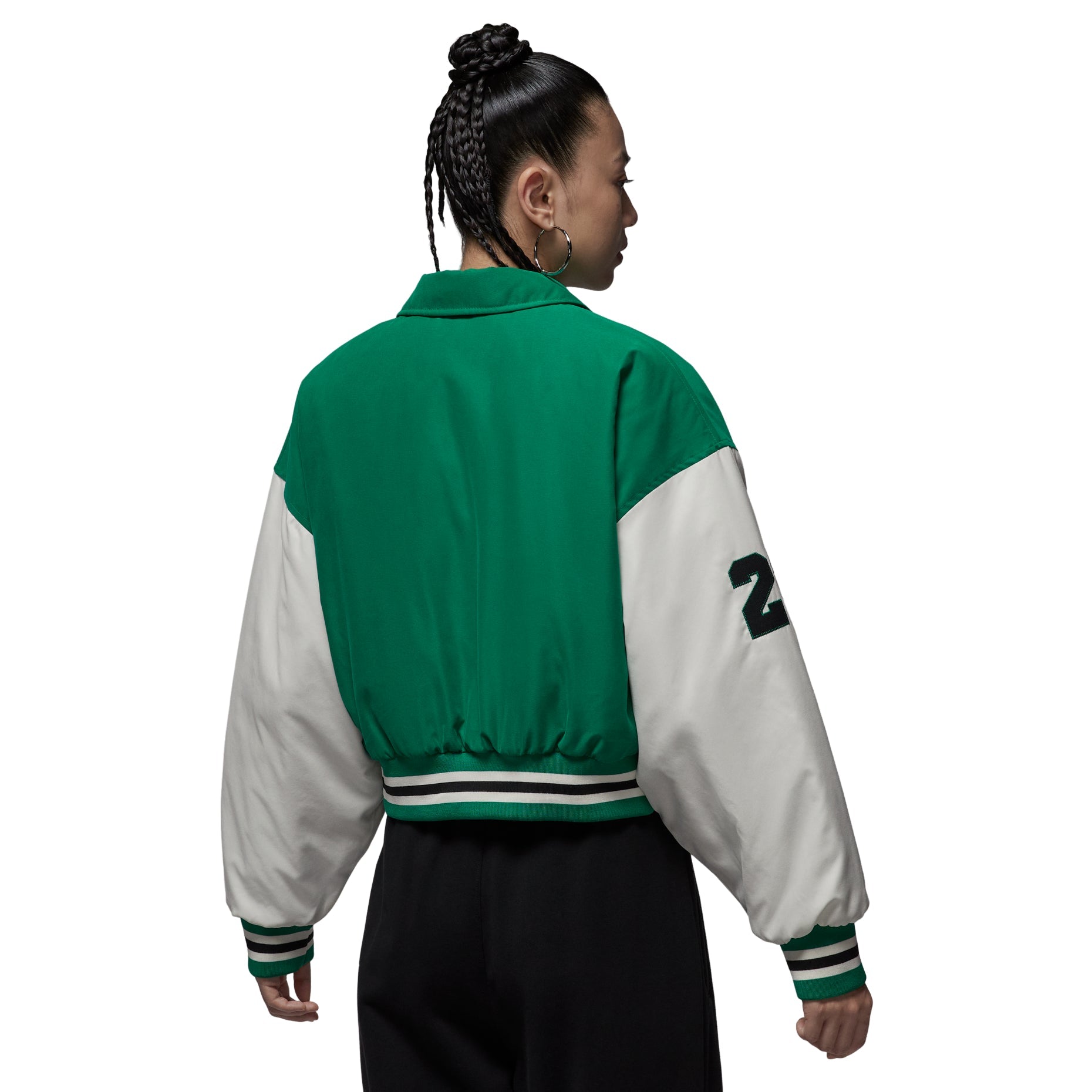 (WMNS) Air Jordan Brooklyn Therma-Fit Varsity Jacket 'Malachite Sail' HV0404-365