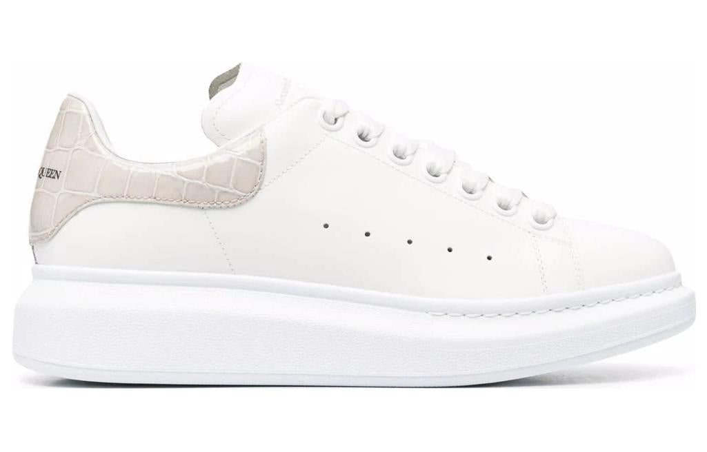 (WMNS) Alexander McQueen Oversized Sneaker 'White Champagne' 553770WHXMY9551
