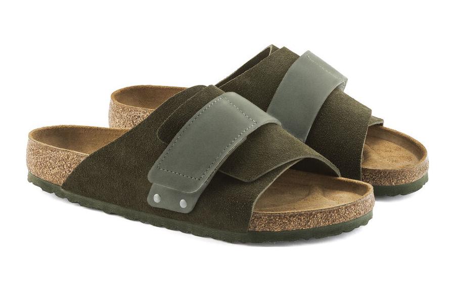 Birkenstock Kyoto Suede Leather Sandals 'Thyme' 1023831
