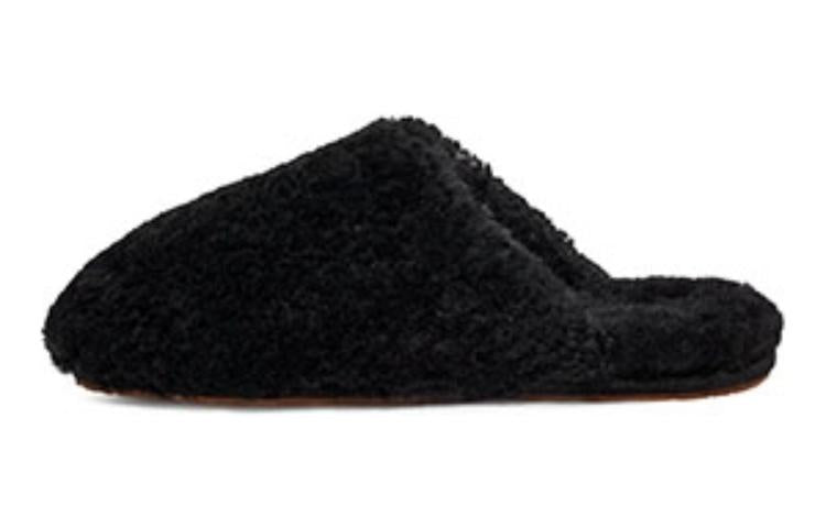 (WMNS) UGG Maxi Curly Slide 'Black' 1133151-BLK