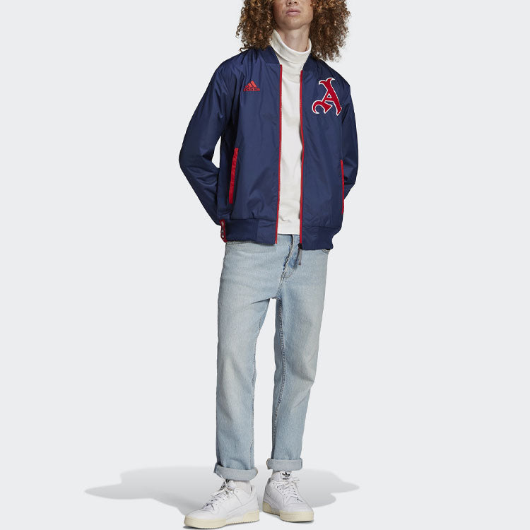 adidas Afc Lny Bomber New Year's Edition Arsenal Soccer/Football logo Sports Jacket Navy Blue HA5260