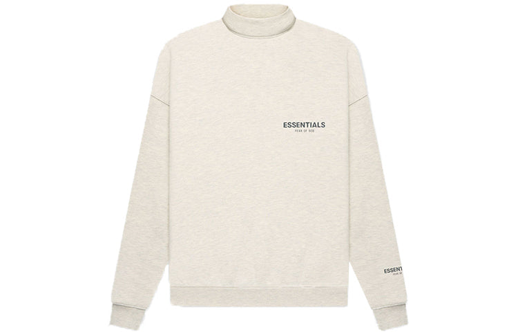 Fear of God Essentials FW21 Pullover Mockneck Light Heather Oatmeal FOG-FW21-186